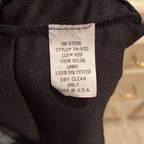 Syrup Women’s L Black w Silver Feather Sequence Spaghetti Strap Slip Dress - Picture 8 of 8